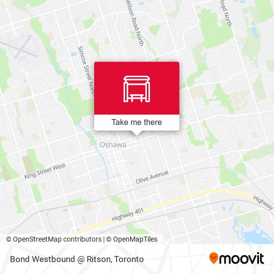 Bond Westbound @ Ritson map