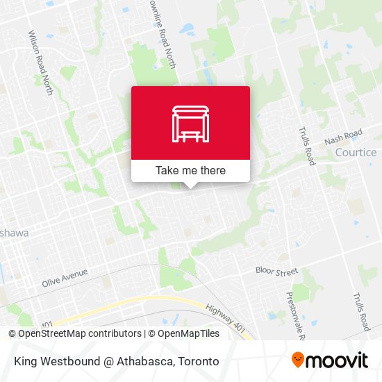 King Westbound @ Athabasca map