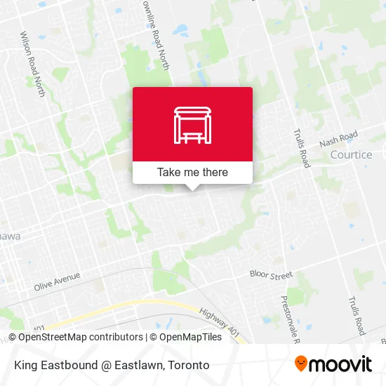 King Eastbound @ Eastlawn map