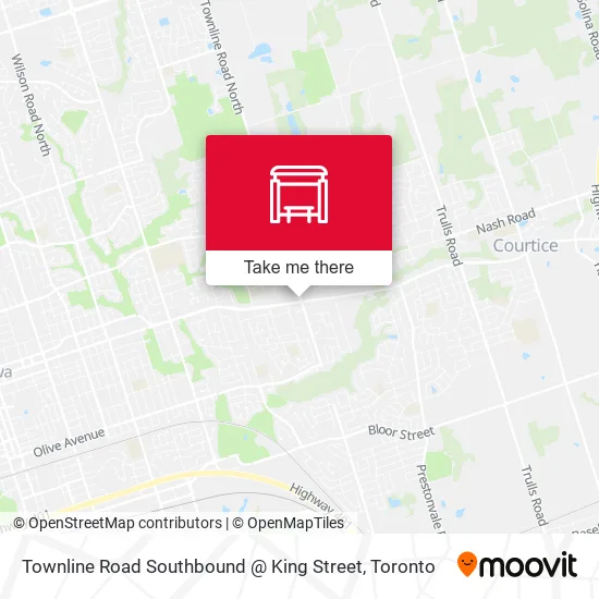 Townline Road Southbound @ King Street map