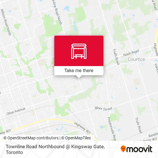 Townline Road Northbound @ Kingsway Gate map