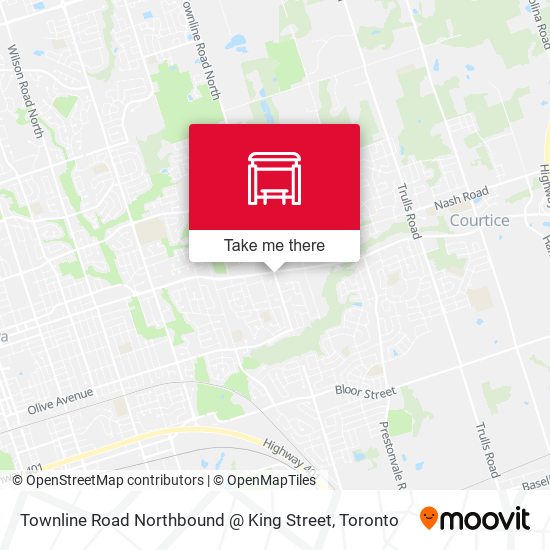 Townline Road Northbound @ King Street map