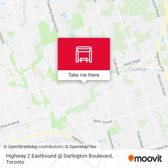 Highway 2 Eastbound @ Darlington Boulevard map