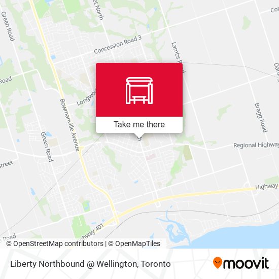 Liberty Northbound @ Wellington map
