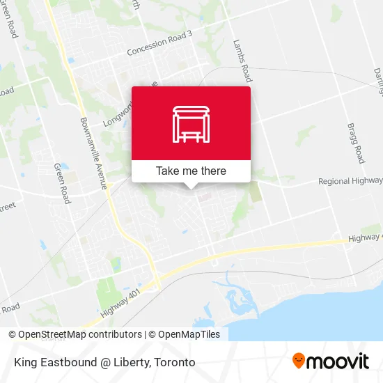 King Eastbound @ Liberty map