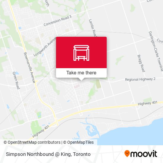 Simpson Northbound @ King map