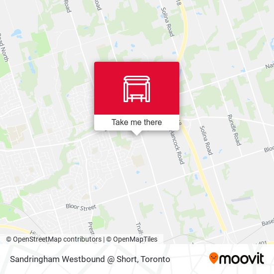 Sandringham Westbound @ Short map
