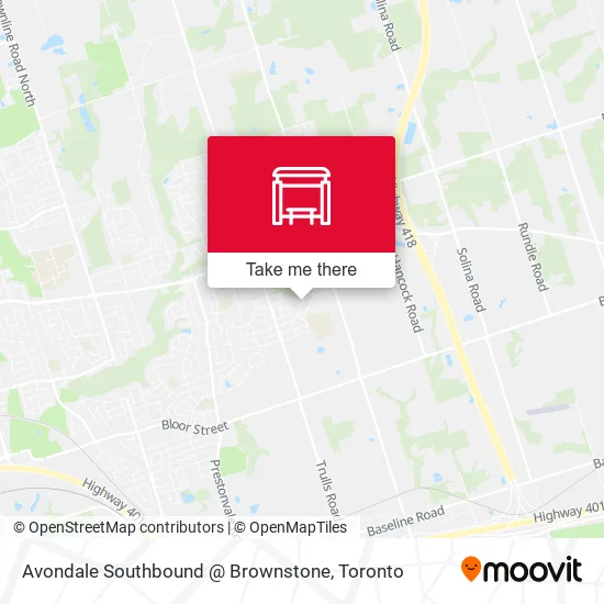 Avondale Southbound @ Brownstone map