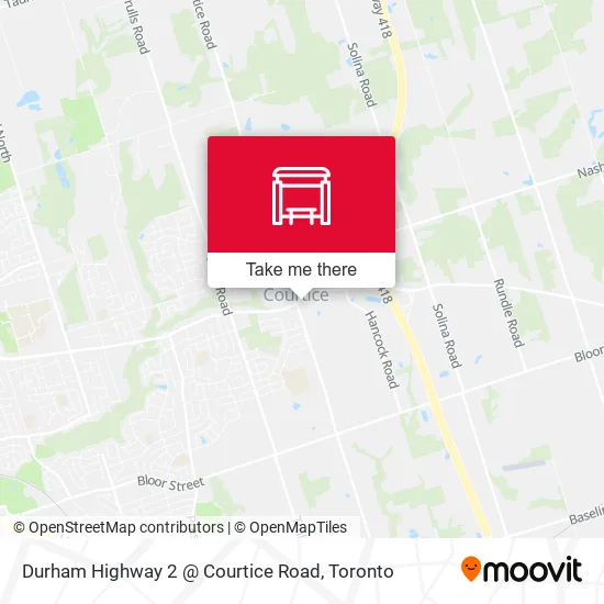 Durham Highway 2 @ Courtice Road map