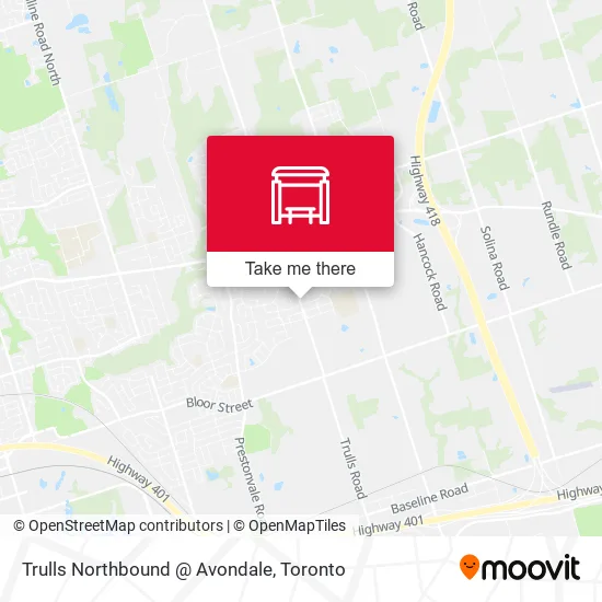 Trulls Northbound @ Avondale map