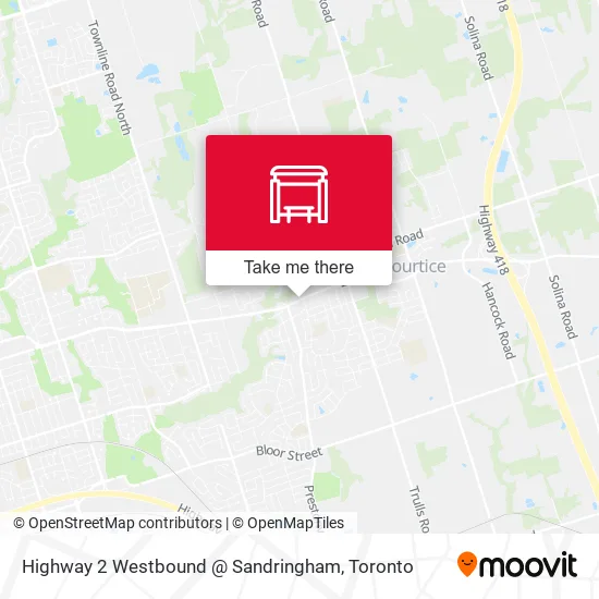 Highway 2 Westbound @ Sandringham map