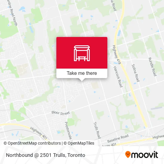 Northbound @ 2501 Trulls map