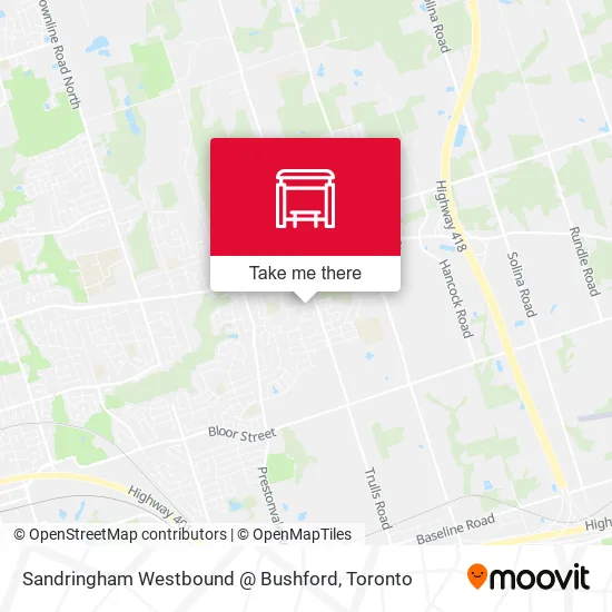 Sandringham Westbound @ Bushford map