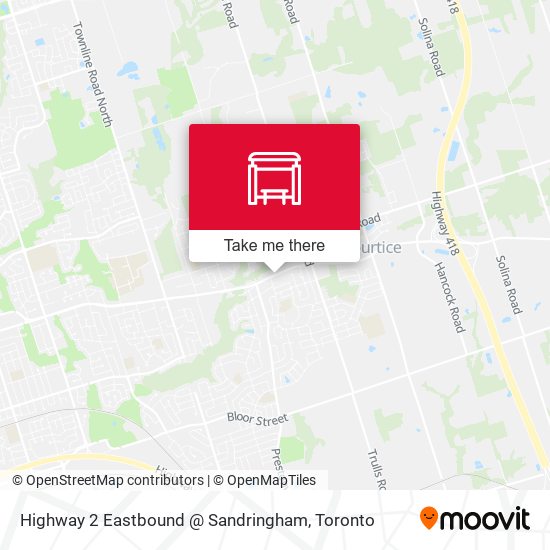 Highway 2 Eastbound @ Sandringham map