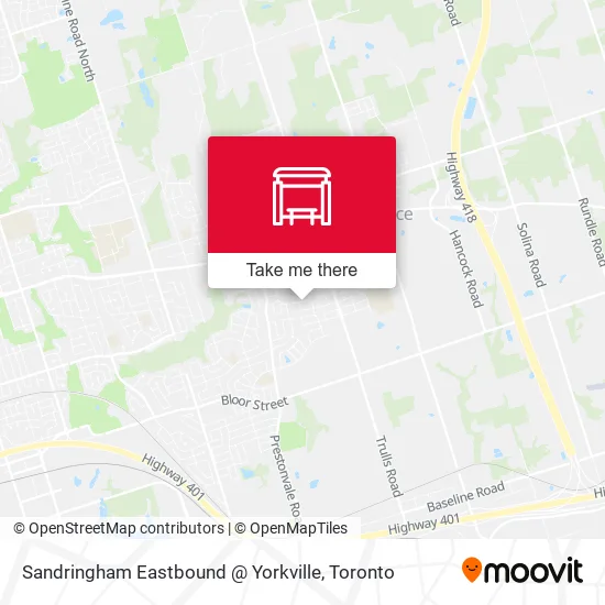 Sandringham Eastbound @ Yorkville map