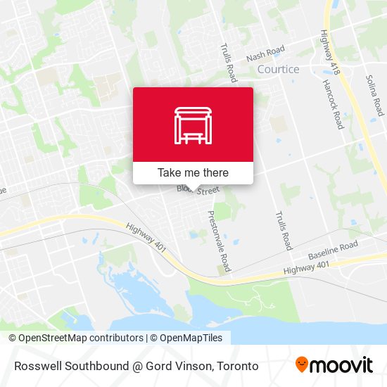 Rosswell Southbound @ Gord Vinson map