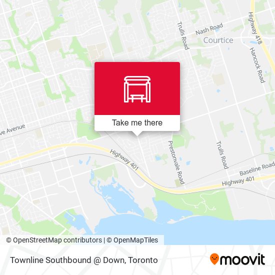 Townline Southbound @ Down plan