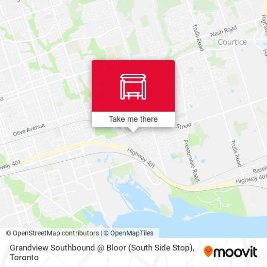 Grandview Southbound @ Bloor (South Side Stop) map