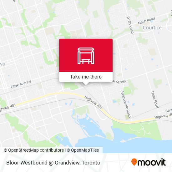 Bloor Westbound @ Grandview map