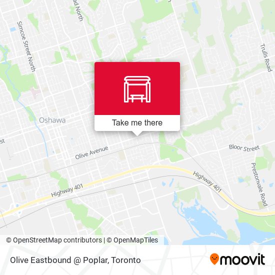 Olive Eastbound @ Poplar map