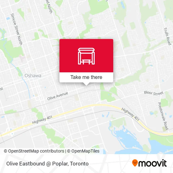 Olive Eastbound @ Poplar map