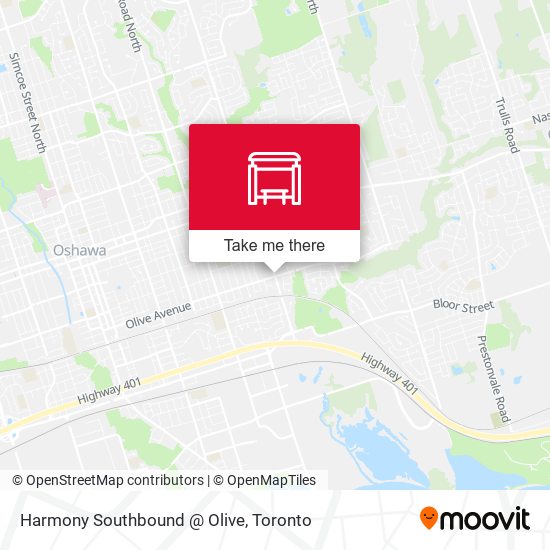 Harmony Southbound @ Olive map