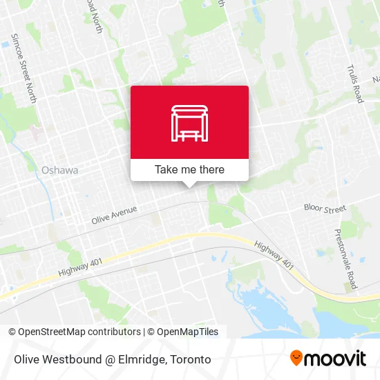 Olive Westbound @ Elmridge map