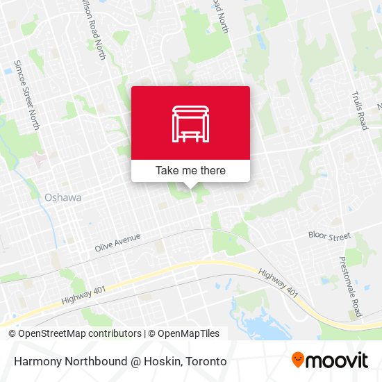 Harmony Northbound @ Hoskin map