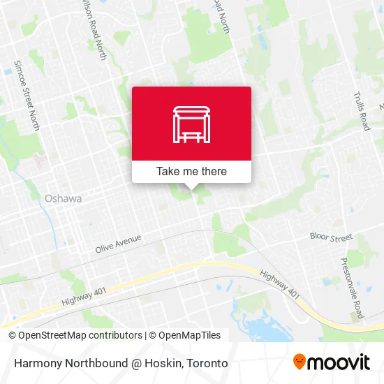Harmony Northbound @ Hoskin map