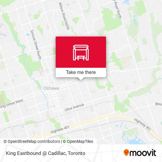 King Eastbound @ Cadillac map