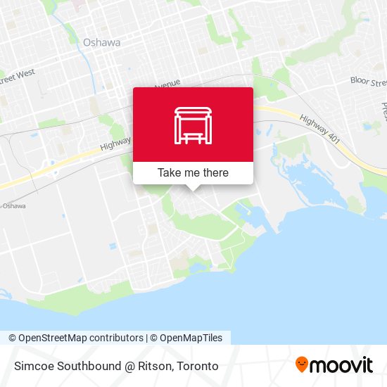 Simcoe Southbound @ Ritson map