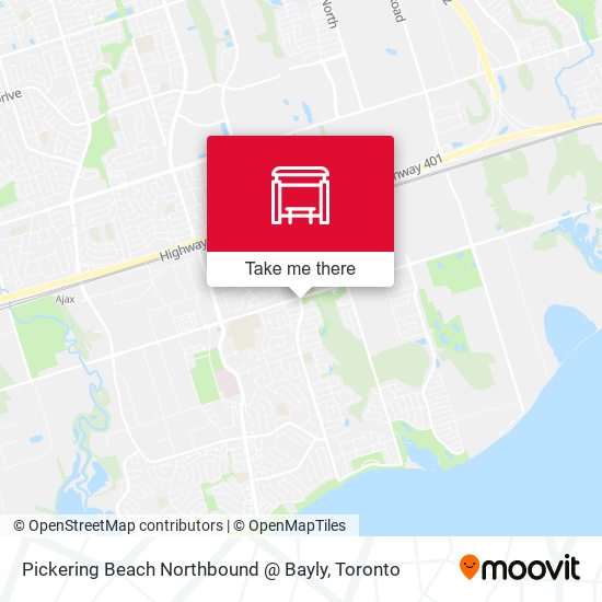 Pickering Beach Northbound @ Bayly map