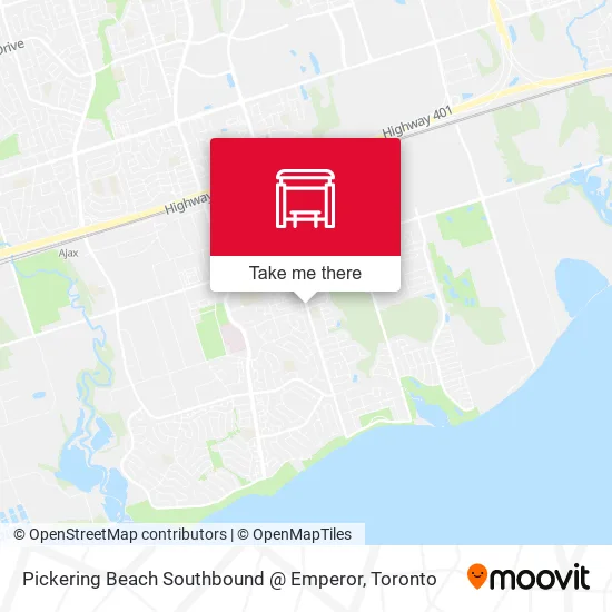 Pickering Beach Southbound @ Emperor map
