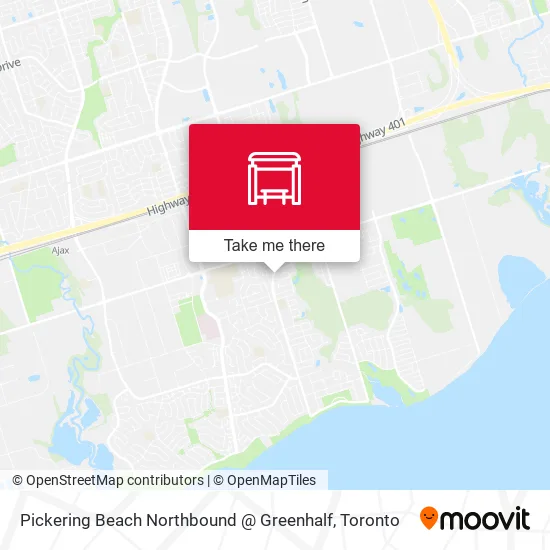 Pickering Beach Northbound @ Greenhalf map