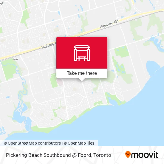 Pickering Beach Southbound @ Foord map
