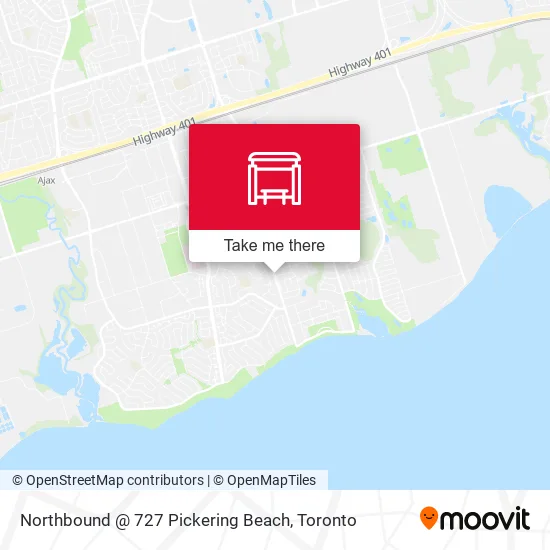 Northbound @ 727 Pickering Beach map