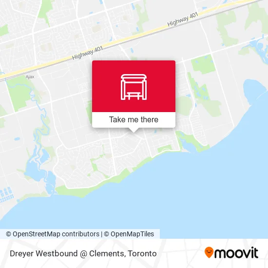 Dreyer Westbound @ Clements map