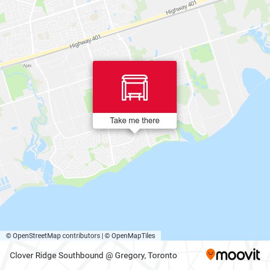 Clover Ridge Southbound @ Gregory map