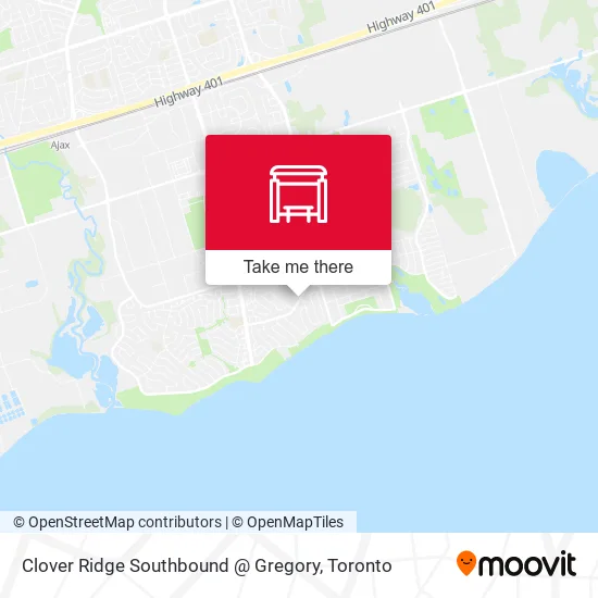 Clover Ridge Southbound @ Gregory map