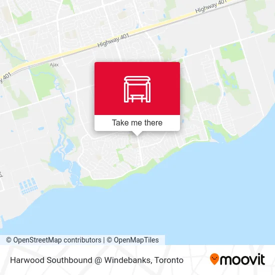 Harwood Southbound @ Windebanks map