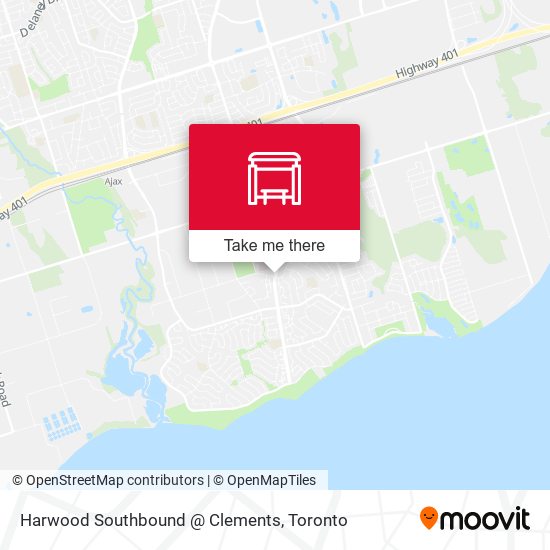 Harwood Southbound @ Clements map
