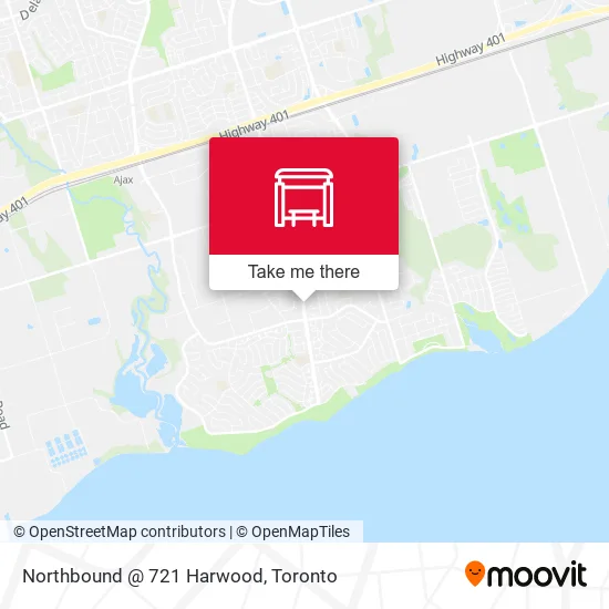 Northbound @ 721 Harwood map