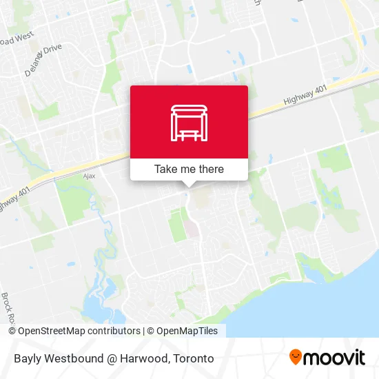 Bayly Westbound @ Harwood map
