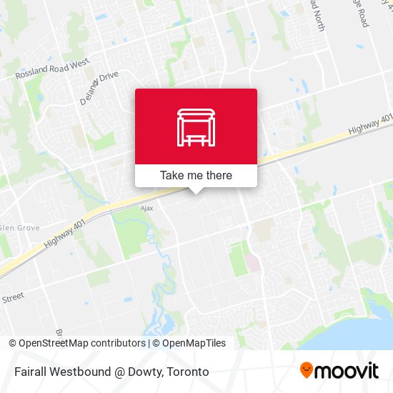 Fairall Westbound @ Dowty map
