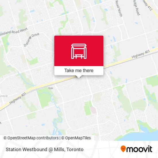Station Westbound @ Mills map