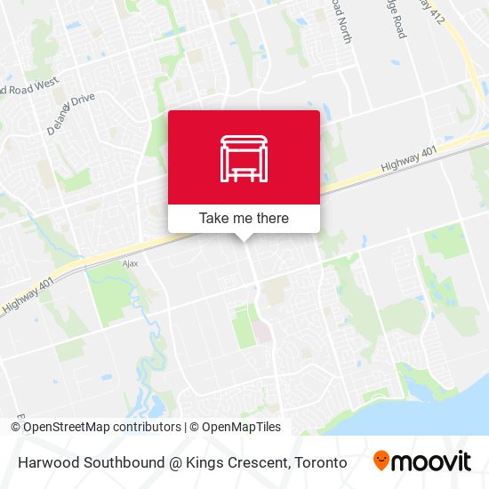 Harwood Southbound @ Kings Crescent map