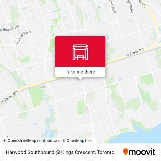 Harwood Southbound @ Kings Crescent map