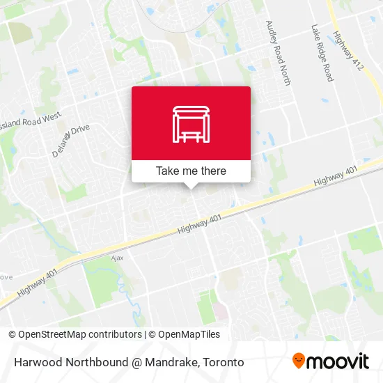 Harwood Northbound @ Mandrake map