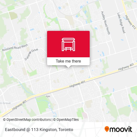 Eastbound @ 113 Kingston map