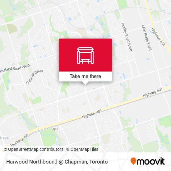 Harwood Northbound @ Chapman map